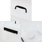 10 Quart Clear Plastic Storage Box Bins with Handle Lids, 4-Pack - Image 3