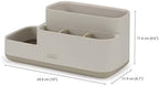 Joseph Joseph EasyStore Bathroom Storage Caddy, Toothbrush and Toothpaste Organiser for Bathroom Accessories, Matt Finish, Ecru - Image 3