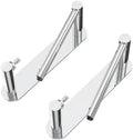 Adhesive Toilet Paper Holder, Self Adhesive Double Post Pivoting Toilet Tissue Holder, Stick on No Drill Toilet Paper roll Holder for Bathroom, Stainless Steel & Zinc Alloy, Polished Chrome, 2Pack by WZRUA
