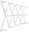 SKOLOO Hat Rack for Wall with 14 Hooks, Solid Wooden, Modern, Expandable Coat Rack Wall Mount for Coats, Hats, Bags, Baseball Caps, White by SKOLOO