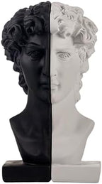 Lukitas David Decorative Bookends, Half-and-Half Book Ends, B&W‌ 9.5'' by Lukitas