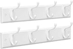 SONGMICS Wall-Mounted Coat Racks, Set of 2, 8 Dual Metal Hooks by VASAGLEbySONGMICSHOME