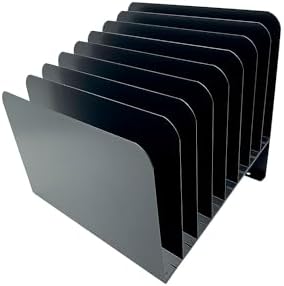 Huron Steel Wire Adjustable Vertical 8-Slot Desk File Binder Organizer Storage - Image 3