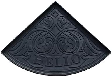 A1HC Heavy Duty Flexible and Durable 100% Rubber Hello Triangle Boot Trays Multi-Purpose for Shoes, Pets, Garden - Mudroom, Entryway, Garage and Scraper Doormat 21.6" X 21.6" by A1HomeCollectionsLLC