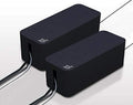 Bluelounge CableBox Cable and Cord Management System Includes Surge Protector (CableBox Mini | 2 Pack, Black) by Bluelounge