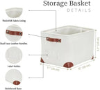 DECOMOMO Storage Bins, Large Fabric Storage Baskets for Shelves 3 Pack - Image 3