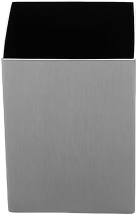 Walfront Metal Pen Holder, Thickened 304 Stainless Steel Square Pencil Holder, Multifunctional Desktop Organizers for Pens Scissors Markers Makeup Brushes for Office Home School - Image 4