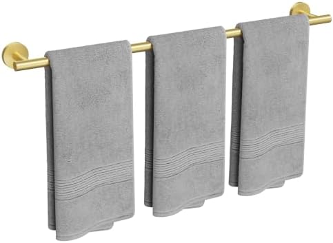 USHOWER Light Gold Bath Towel Bar, 30-Inch Towel Racks for Bathroom by USHOWER