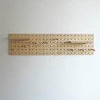 Wooden Pegboard Modular Display Organization Storage Wall Hooks Shelf (Birch Colored Finish-B) - Image 3