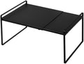 Nxconsu Expandable Shelf for Cabinets, Cabinet Shelf Riser, 12" Black by Nxconsu