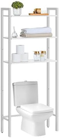 HOOBRO Over The Toilet Storage, 3-Tier Bathroom Organizer Shelf Over Toilet, Freestanding Bathroom Storage Shelves, Space Saver, Easy to Assemble for Room, White WT41TS01 by HOOBRO