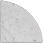 Genuine Marble Corner Shelf for Bathroom Shower Wall, 9"X9"X5/8", Both Sides Polished (CWMT9SHELF - Carrara White) by SimpleTile
