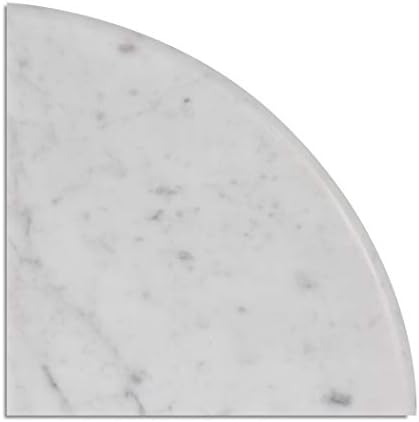 Genuine Marble Corner Shelf for Bathroom Shower Wall, 9"X9"X5/8", Both Sides Polished (CWMT9SHELF - Carrara White) by SimpleTile