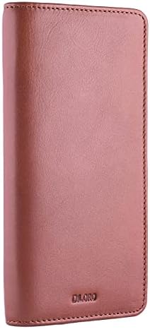 DiLoro Leather Zippered Triple or Quad Pen Case Pencil Pouch Holder for Three or Four Fountain Ballpoint Rollerball Pens or Glasses (Nappa Bugatti) - Image 2