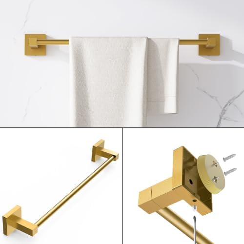 RUACQ Bathroom Accessories, 4-Piece Towel Racks for Bathroom Hardware Set - Image 4