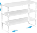 Expandable Spice Rack Kitchen Cabinet Shelf Organizer, Stackable Storage Shelves Racks, Adjustable Counter Shelving for Cabinets, Countertop, Cupboard,Pantry and More(3Packs/White/Medium) by Goodqualityproducts