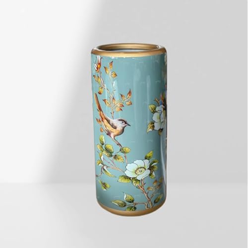 Ceramic Umbrella Stand Umbrella Holder for Entryway Hand-Made Umbrella Stand Barrels Umbrella Holder Cane Floor Standing Vase Ceramic Storage Bucket for Home Office Entrance Indoor.(Gray 2022) by Pllrbvshs