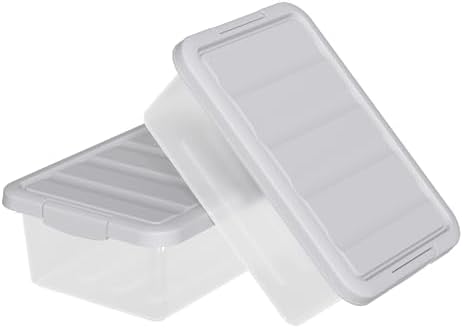 14 Quart Plastic Clear Storage Bin, 2 Packs Organizers Boxes - Image 7