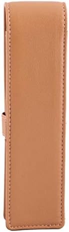 DiLoro Leather Pen Case Pouch Holder for Two Fountain Ballpoint Rollerball Pens or Pencils (Tan) - Image 4