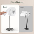 Brushed Nickel Toilet Paper Holder Stand Free Standing Tissue Roll Holder - Image 6
