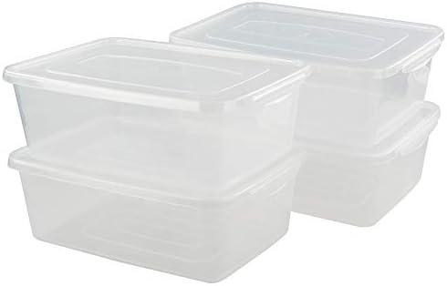 Jekiyo Clear Plastic Storage Bin, 14 Quart Latching Box with Lid, 4 Packs - Image 6