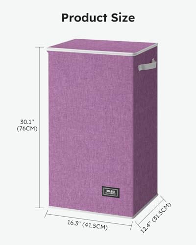 SOLEDI 100L Laundry Hamper with Lid, Large Collapsible Laundry Basket - Image 6