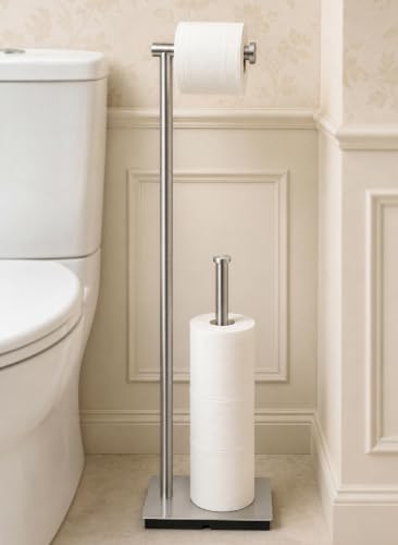 KES Freestanding Toilet Paper Holder Stand with Reserve by KES