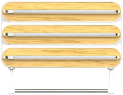 Magnetic Foil and Plastic Wrap Organizer, Magnetic Aluminum Foil Dispenser, Magnetic Wrap and Foil Cutter with Cutter for Wrap, Foi & Parchment. Clean Cuts Every Time. (B) by Unknown