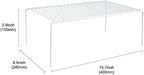 Kitchen Cabinet Shelf Organizer Set of 5, Large (15.7 x 9.4 inch) Metal Wire Pantry Storage Shelves, Dish Plate Racks for Cabinets, Freezer, Counter, Cupboard Organizers and Storage, White - Image 7
