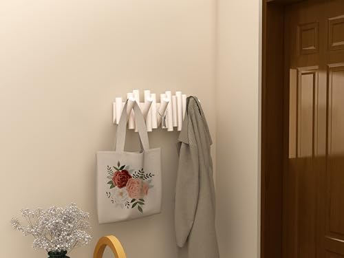 Wall Coat Rack - Wall Mounted Coats Rack - Coat Hanger Wall Mount Coat Racks - entryway Hooks Rack - Coat Rack Wall Key Holder - Wooden Coat Rack Walls Mount - Key Hooks for Walls Key Holder - Image 4