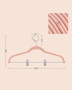 SONGMICS 30-Pack Pants Hangers, Velvet Hangers with Adjustable Clips - Image 5