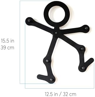 Three by Three Seattle Child Wall-Mounted Coat Rack, Black Metal - Image 5