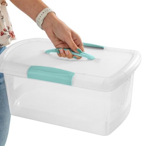 Sterilite Nesting ShowOffs Medium Storage Bins with Lids & Handles, 12-Pack - Image 6