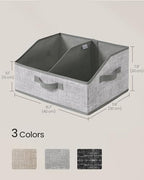 SONGMICS Storage Baskets, Set of 6, Foldable Closet Organizer for Shelves - Image 5
