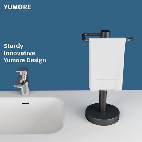 YUMORE Hand Towel Holder Stand Countertop, Pro Max Matte Black - Image 2