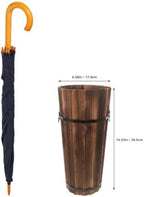PRETYZOOM Wooden Umbrella Stand Storage Bucket Vintage Entryway Organizer Umbrella Holder Home Hallway Multifunctional Storage Stand 14.96 x 6.69 x 4.72 Inch - Image 2