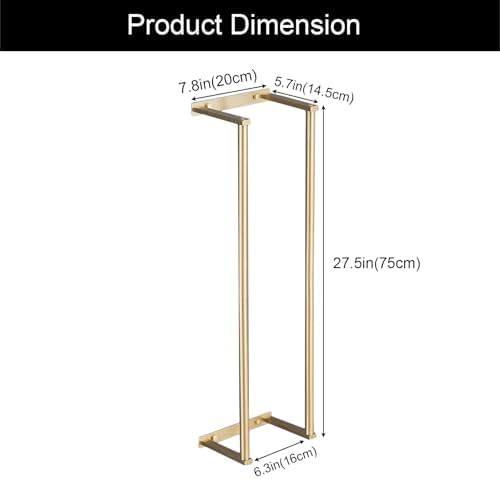 Towel Racks for Bathroom, NEWRAIN Stainless Steel Rolled Towel Storage Wall Mounted Bath Towel Holder for Folded Large Towel Washcloths, Bathroom Organizing Brushed Gold - Image 5