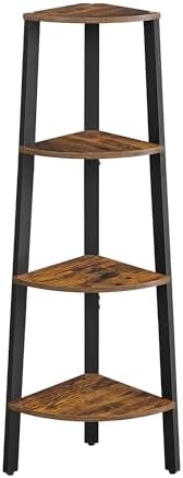 VASAGLE 4-Tier Corner Shelf Stand, Modern Ladder Shelf by VASAGLEbySONGMICSHOME