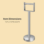 YUMORE Heavy Duty Toilet Paper Holder Stand, Extra-Weighted Base No Tipping - Image 7