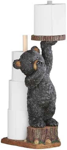 Aurrra Northwoods Bear Cub Toilet Paper Holder, 22" H by CollectionsEtc