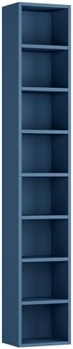 FOTOSOK Bookshelf Bookcase 8-Tier Narrow Bookshelf Tall CD Media Tower Rack by FOTOSOK