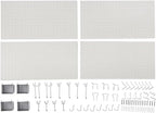 Amazon Basics Rectangular Metal Pegboard Wall Organizer, Tool Storage Organization System, Rust and Scratch Resistant, 48-Piece Kit, Gray - Image 4
