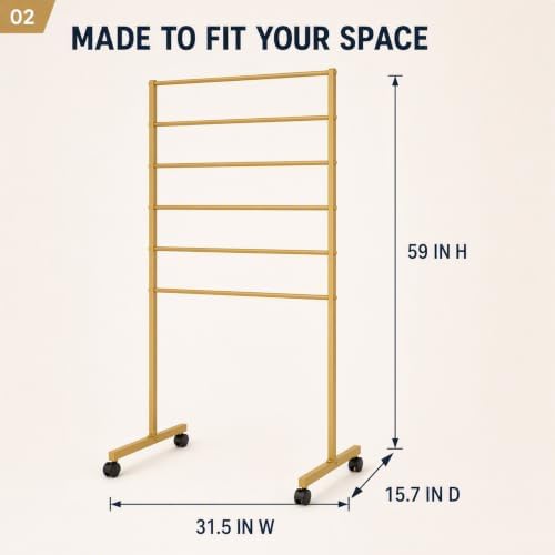 DouSeiAi 7-Tier Movable Scarf Organizer Holder, Metal Hijab Display Stand - Image 2