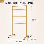 DouSeiAi 7-Tier Movable Scarf Organizer Holder, Metal Hijab Display Stand - Image 2