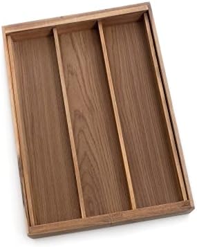 Lipper International Acacia Wood Expandable Flatware Drawer Organizer for Kitchen Utensils, Silverware, or Home Office Supplies, 12 3/4" to 23" Wide x 18" Deep x 2 1/2" High - Image 2