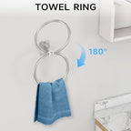 KLJKPA 8-Piece Brushed Nickel Bathroom Hardware Set, 24 inch Towel Bar - Image 4