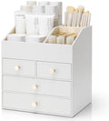 VLANDO Makeup Organizer Countertop with 4 Drawers,White by VLANDO