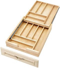 Rev-A-Shelf Maple Two-Tier Cutlery Replacement Drawer System w/BLUM Soft-Close for Face Frame Base Kitchen Cabinets, Kitchen Drawer Organizer, Min Opening Width of 18", 4WTCD-21HSC-1 by Rev-A-Shelf