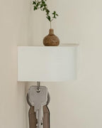 Kazai. Key Holder 'Toke' | Minimalist Key Hook Design from Berlin | Modern Key Holder Wall Mount with Wooden Shelf | Key Rack for Wall as Entryway Organizer | White - Image 7