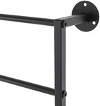 Wall Mounted Scarf Rack 23.6"×47.2", Wall Wrapping Paper Ribbon Organizer, Tie Scarf Rack Belt Towel Holder Metal Shelving Rack for Flower Shop Retail Store (Black) - Image 7